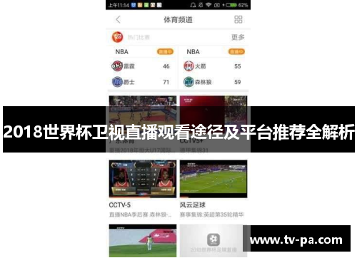 2018世界杯卫视直播观看途径及平台推荐全解析