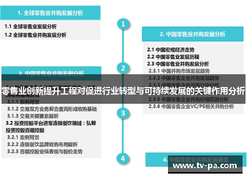 零售业创新提升工程对促进行业转型与可持续发展的关键作用分析 零售业创新提升工程对促进行业转型与可持续发展的关键作用分析