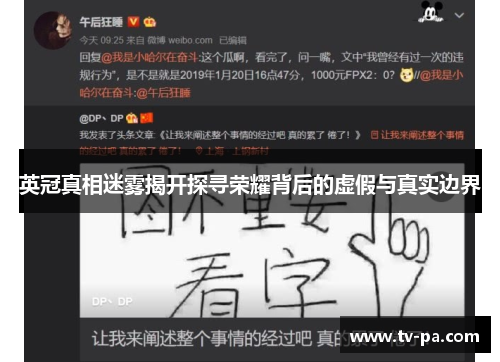 英冠真相迷雾揭开探寻荣耀背后的虚假与真实边界 英冠真相迷雾揭开探寻荣耀背后的虚假与真实边界